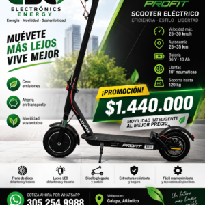 Scooter Eléctrica Profit Kova RX 350W – Plegable